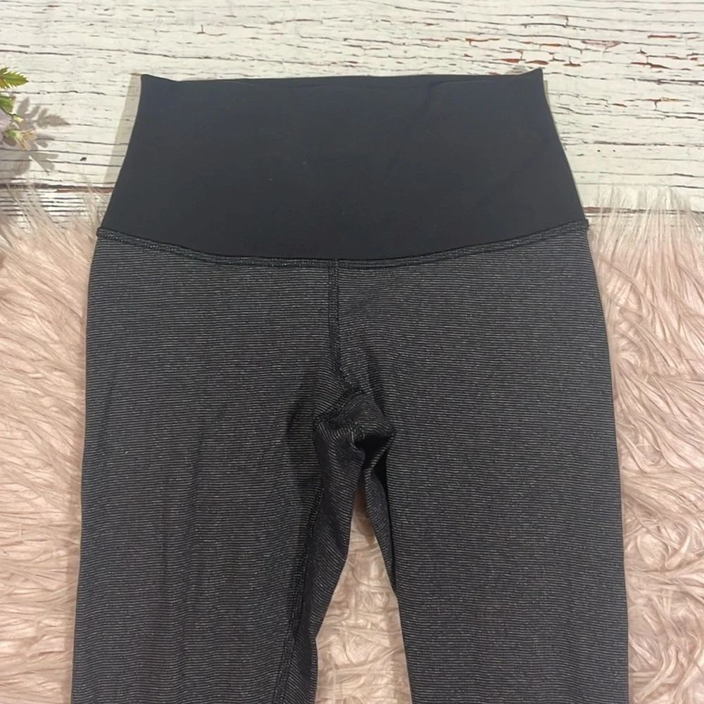 Lululemon Striped High Rise Luon Wunder Under Leggings